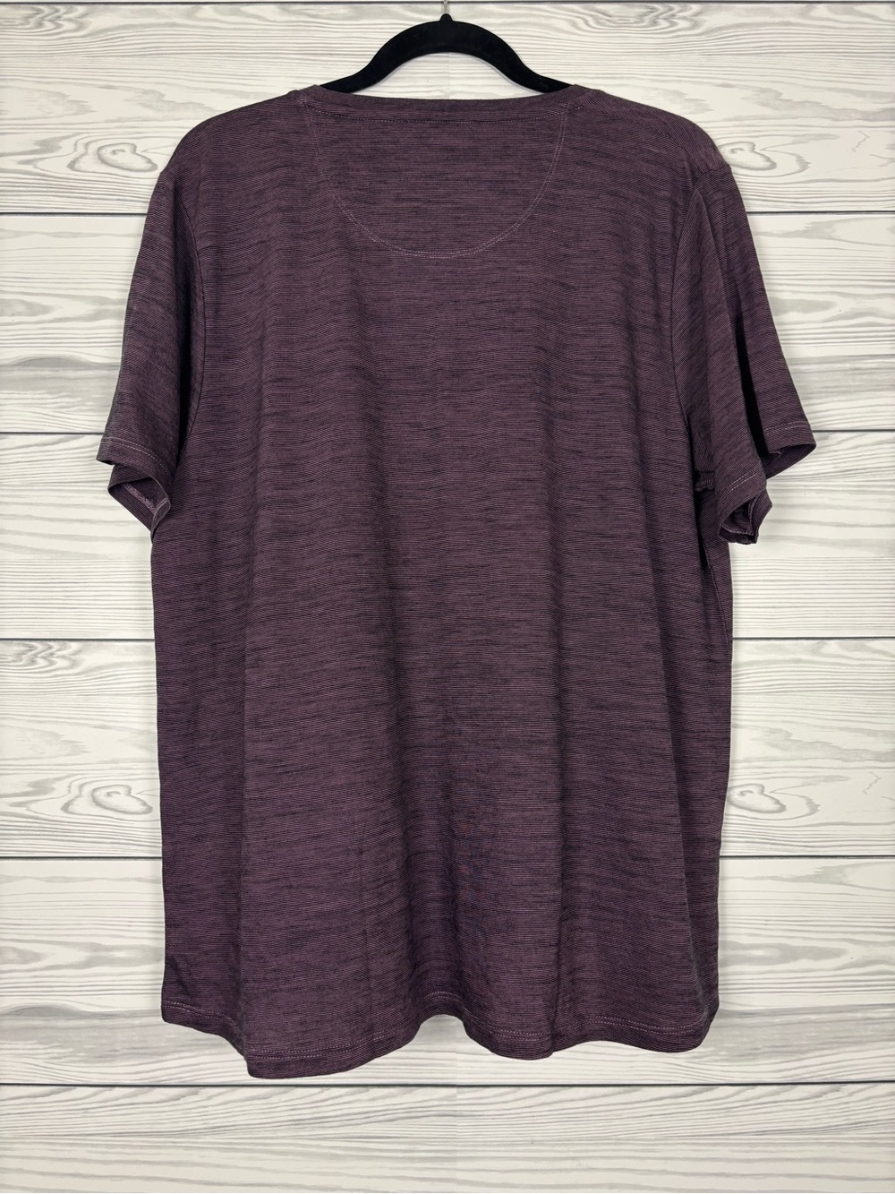 Bombas Merino wool/tencel lilac stripe short sleeve tshirt XXL NWT - Picture 4 of 5